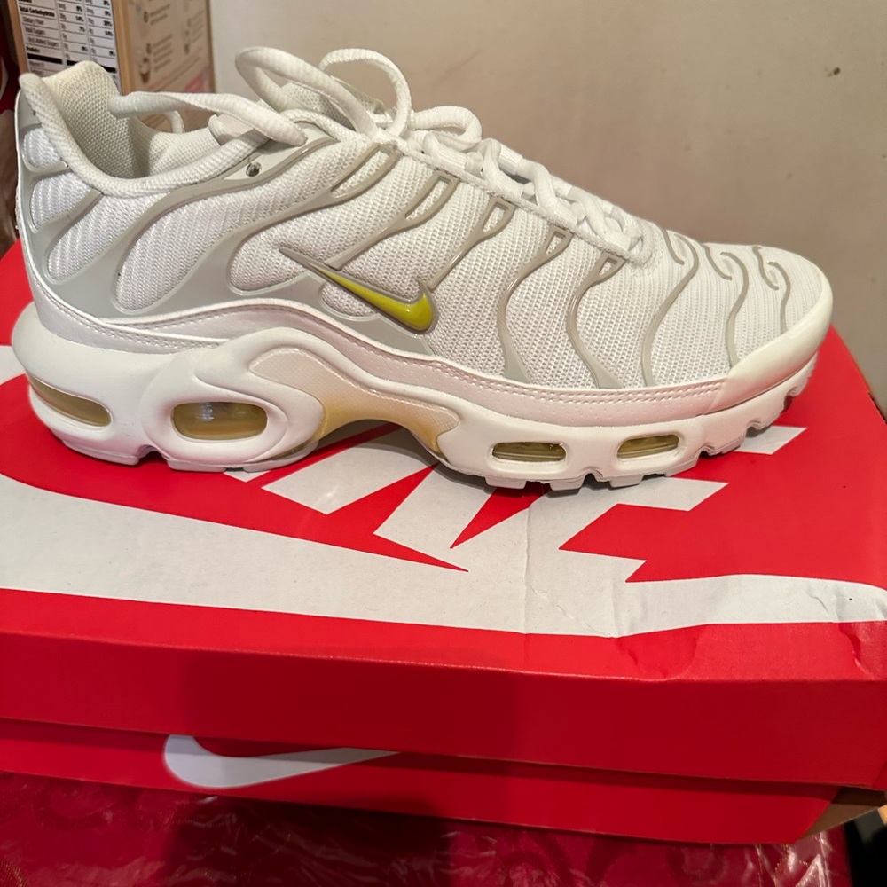 nike air max plus summit white/celery sail